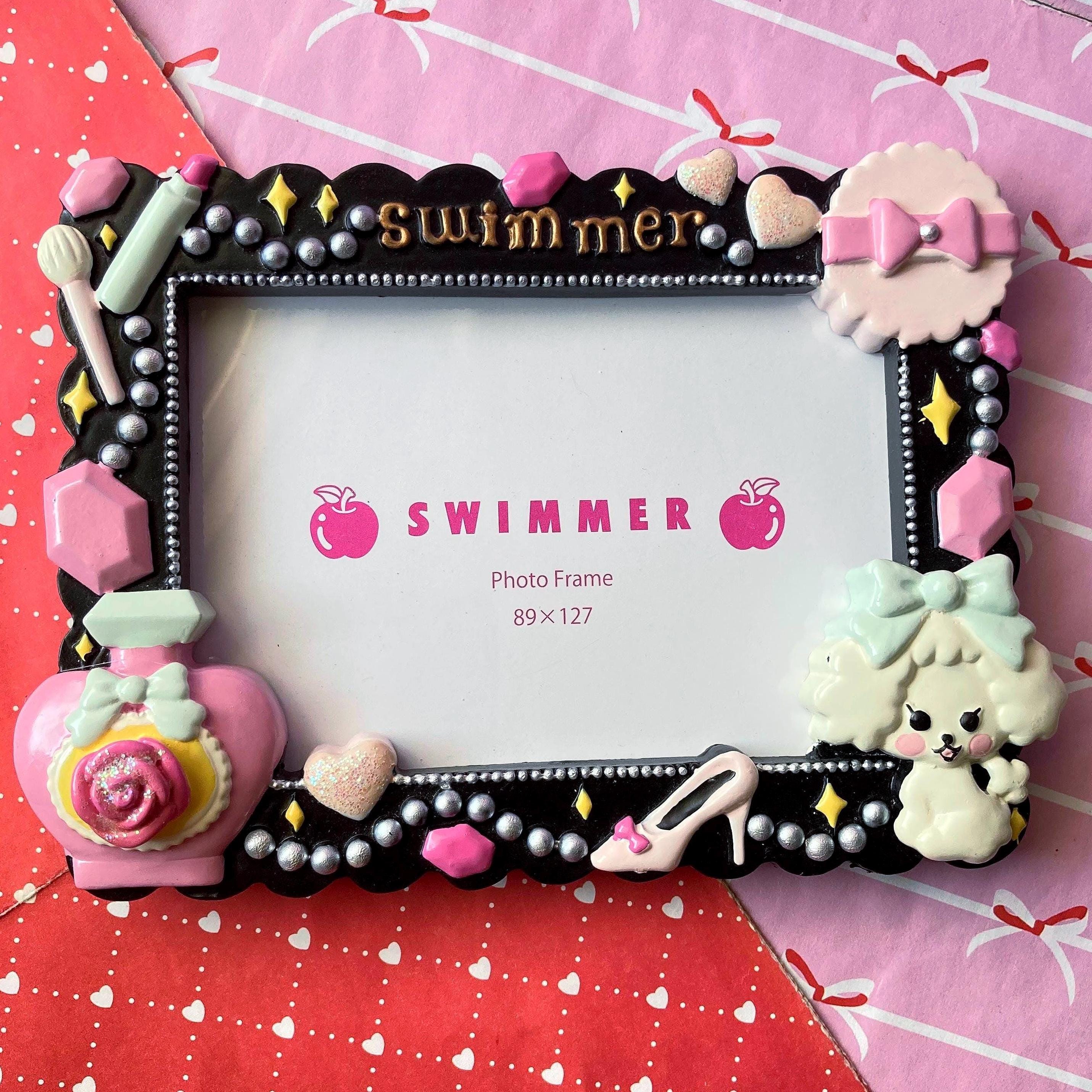 Kawaii Swimmer Chocoholic Photo Frame, Poodle Cutecore Lolita