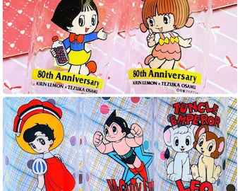 Figuras vintage de cristal de Tezuka Osamu: Astro Boy, Kimba, Princesa Caballero, procedentes de Japón. Elige una.