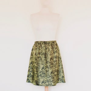 Green silk skirt, green skirt, wrap skirt, elastic waist skirt, midi skirt, summer skirt, handmade skirt, peasant skirt, a line skirt
