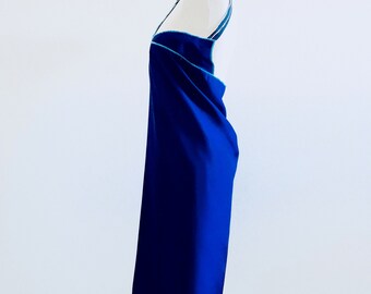 Cobalt blue dress, silk wrap dress, beach sarong, chiffon dress, blue silk dress, beach coverup, one of a kind, electric blue dress, pareo