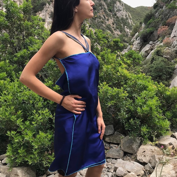 electric blue beach dress Cobalt Dress, Wrap Dress, Sarong Dress, Chiffon Dress, Silk Dress, Coverup, Pareo Sarong, Beach Cover Up, Sheer Dress, Elegant Size:Large 12-14 show off your shoulders Influencer Ralph Lauren Women's Slim