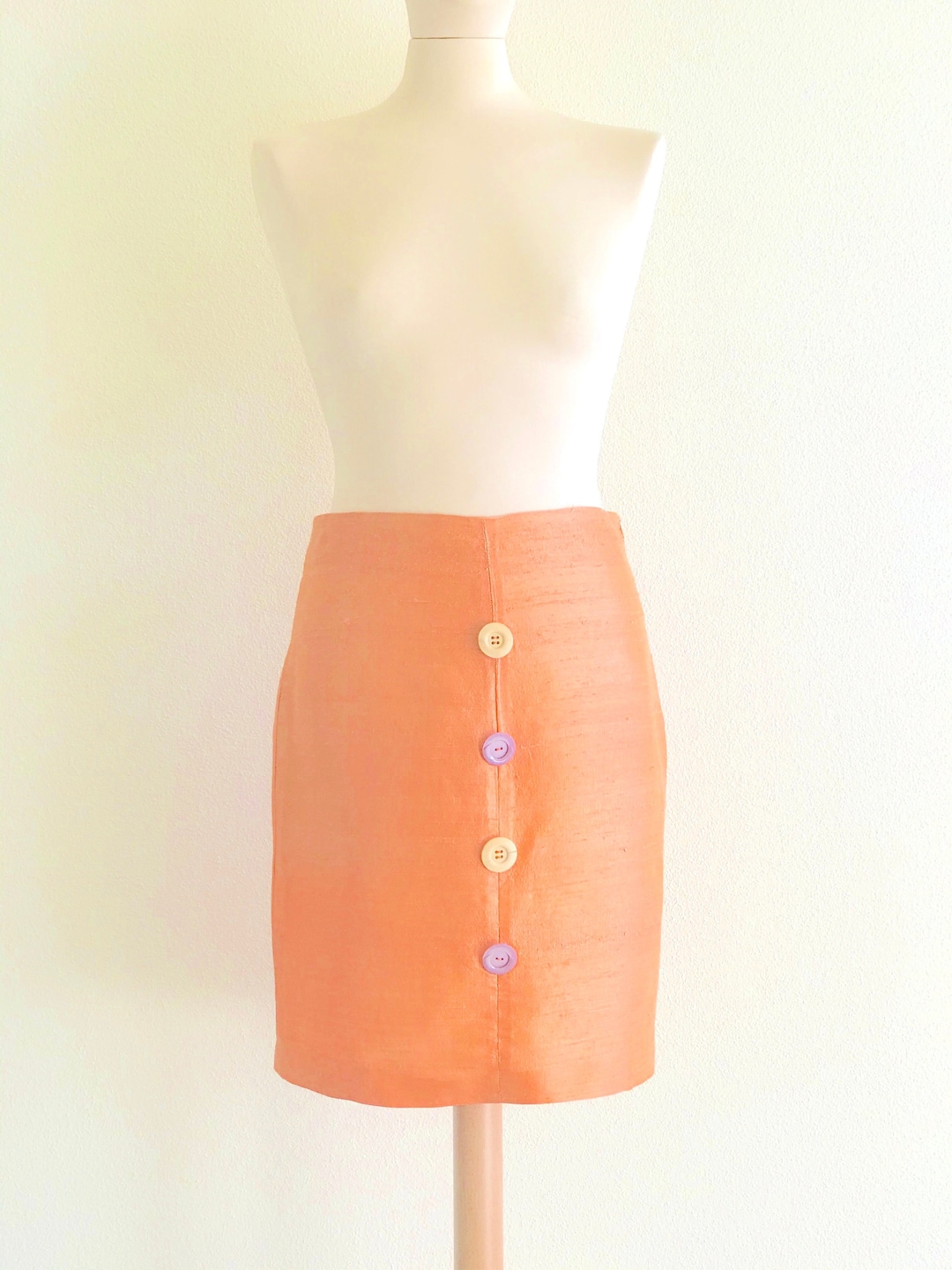 Jupe Elie En Soie Orange - Taille 2 - Coupe A-line - 100% Soie