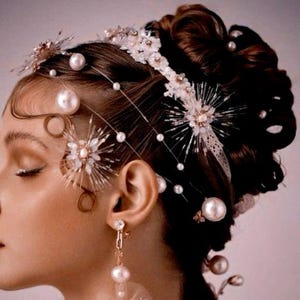 40 Packs Pearl Hair Pins Bridal Wedding White Pearl Hair Accessories Bobby Clips for Brides and Bridesmaids(Mix Size)