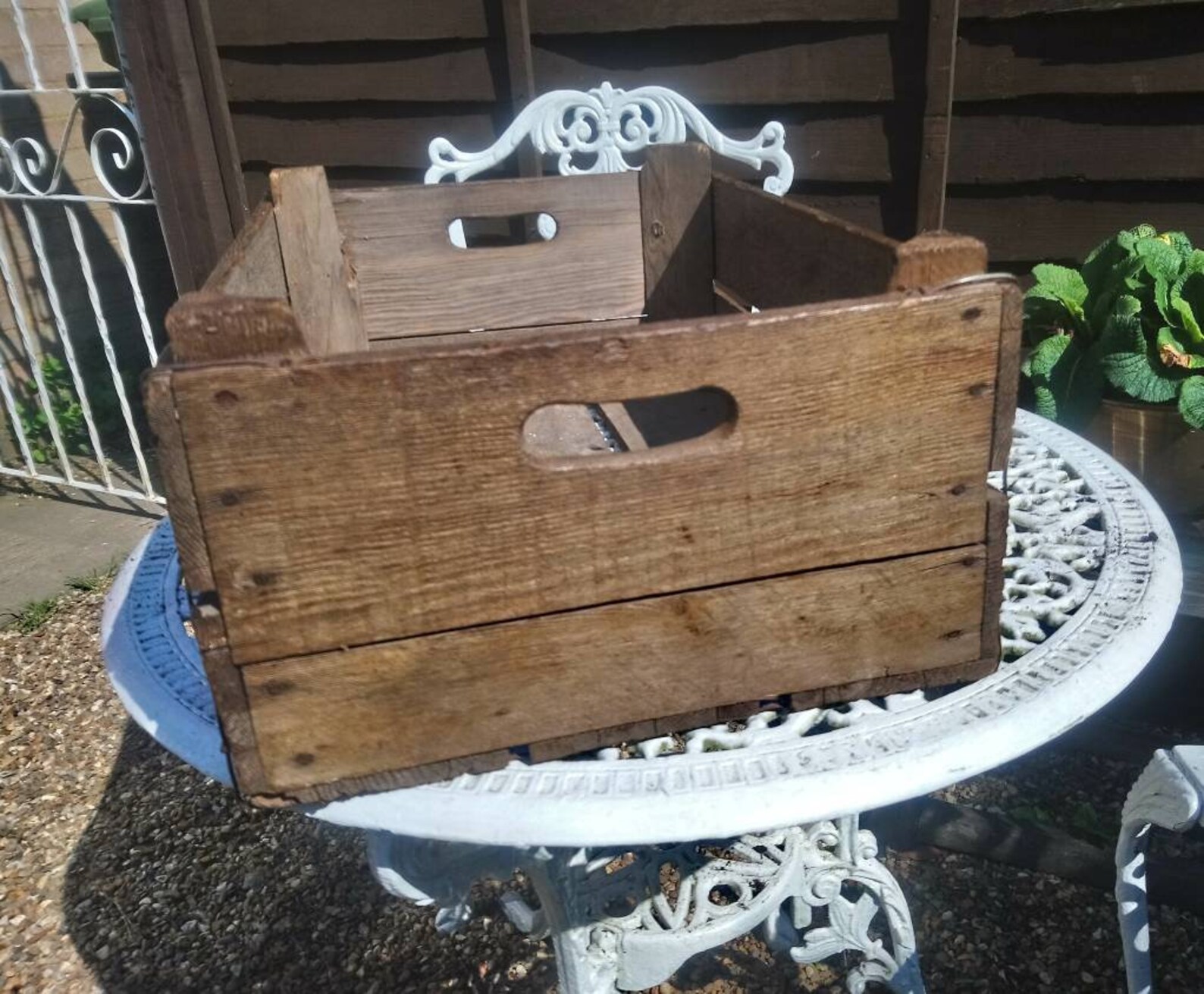 Vintage wooden crate Apple box rustic box Etsy
