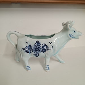 Cow creamer . Delft style  DBL  ceramics