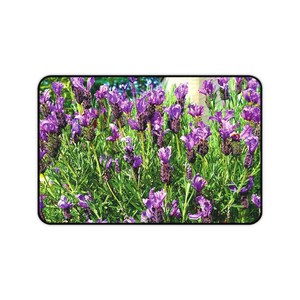 Floral Lavender Neoprene Desk Mat, Non-Slip image 2
