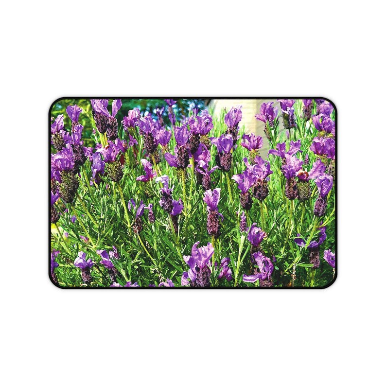 Floral Lavender Neoprene Desk Mat, Non-Slip image 2