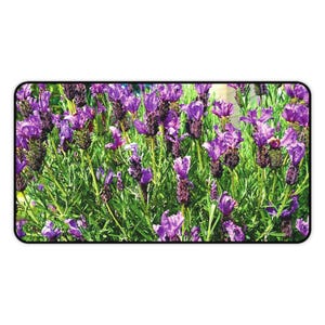 Floral Lavender Neoprene Desk Mat, Non-Slip image 3