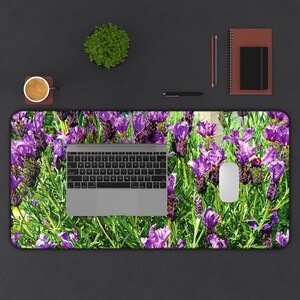 Floral Lavender Neoprene Desk Mat, Non-Slip image 6