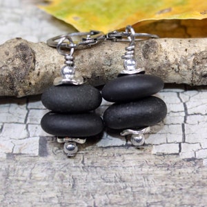 Lake Superior jewelry, basalt stone rock earrings, river rock earring, stacked rock, rock cairn, Northwoods, yoga earrings