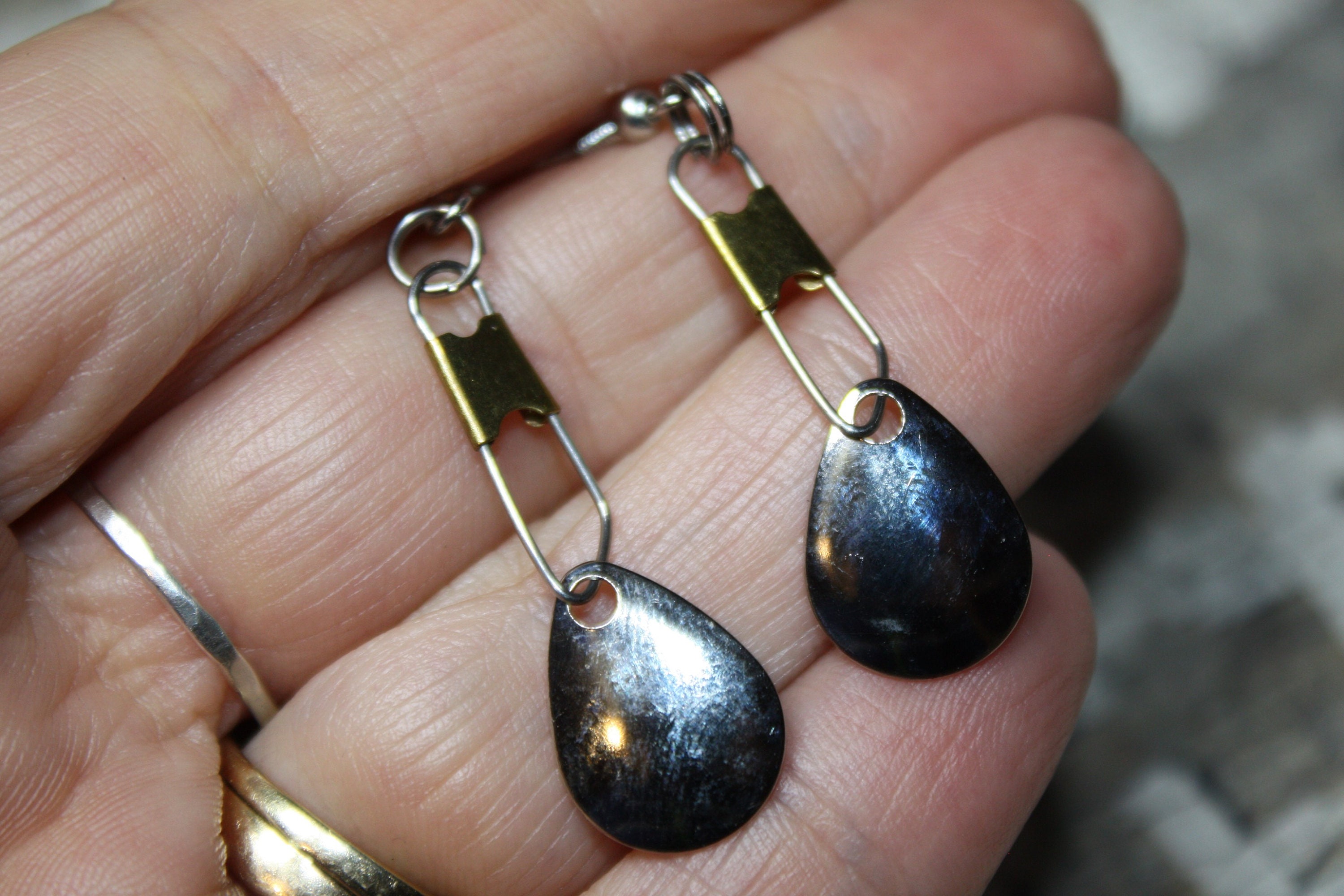 Fishing lure spinner earring tackle box jewelry fishing bait Etsy