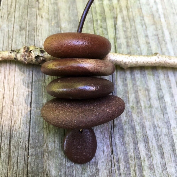 Rock art, Rock Cairn Rear View Mirror Charm, Pacific Coast Stones, Stacked Stones, Hiking, California beach, Oregon coast