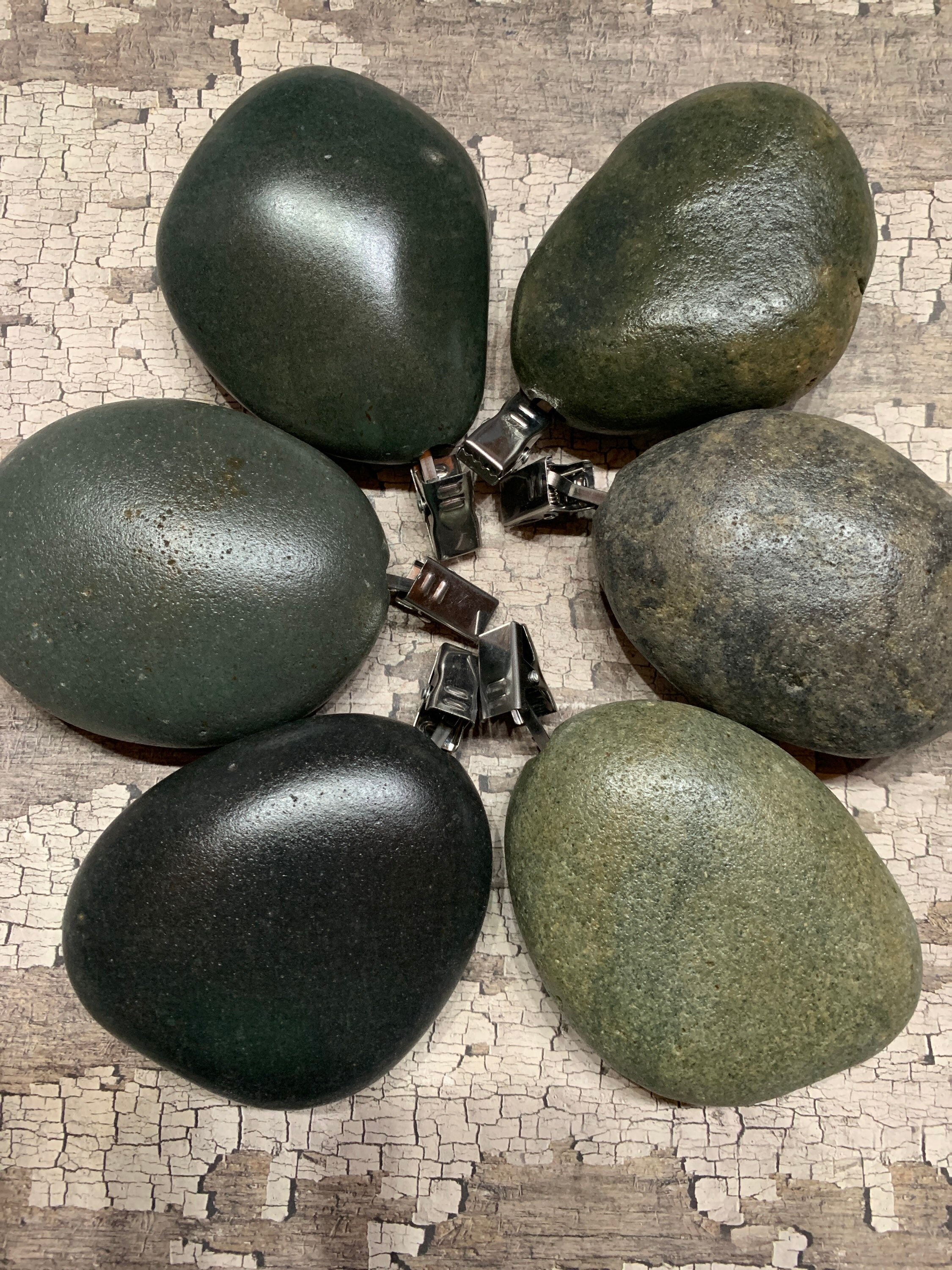 Weight Set For Rocks Stone Weights, 7 Oz, Outdoor Shade, Set of SIX Lake Superior Rock ...