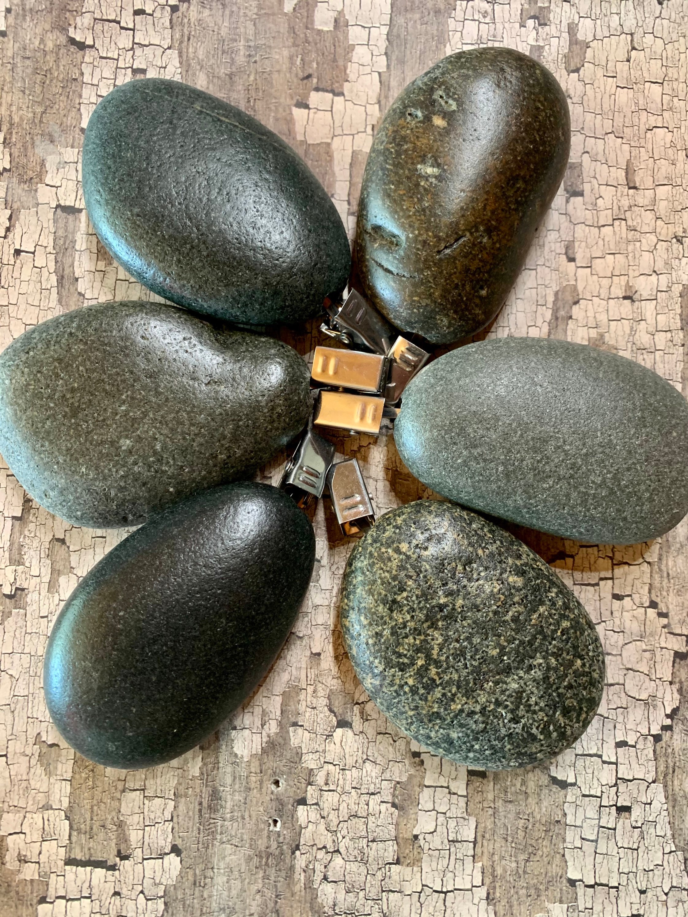 Weight Set For Rocks Natural Stone Weights, 5 1/2 - 6 Oz, Outdoor Shade, Set of SIX Lake ...