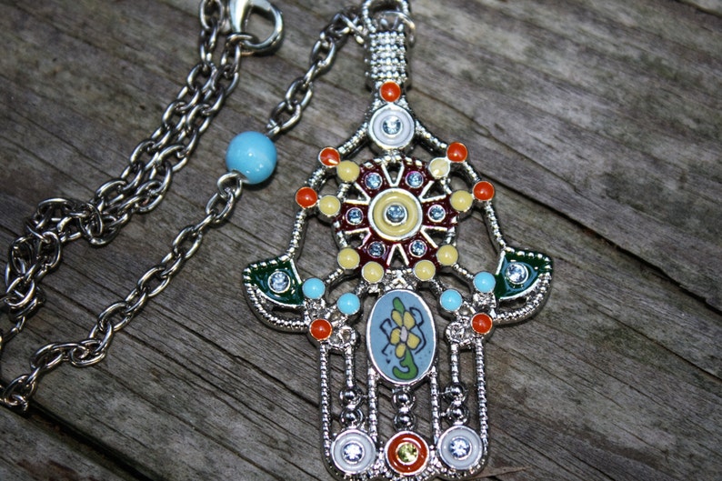 Hamsa Rear View Mirror Charm Hamsa Hand Spiritual Hand Yoga Etsy