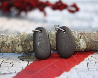 Lake Superior Stone Earrings, Beach Rock Jewelry
