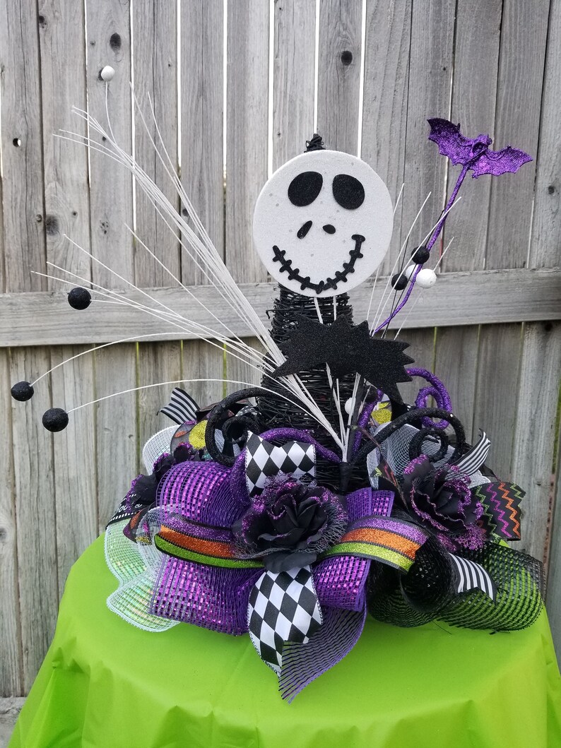 Jack Skellington Halloween Centerpiece Floral Arrangement - Etsy