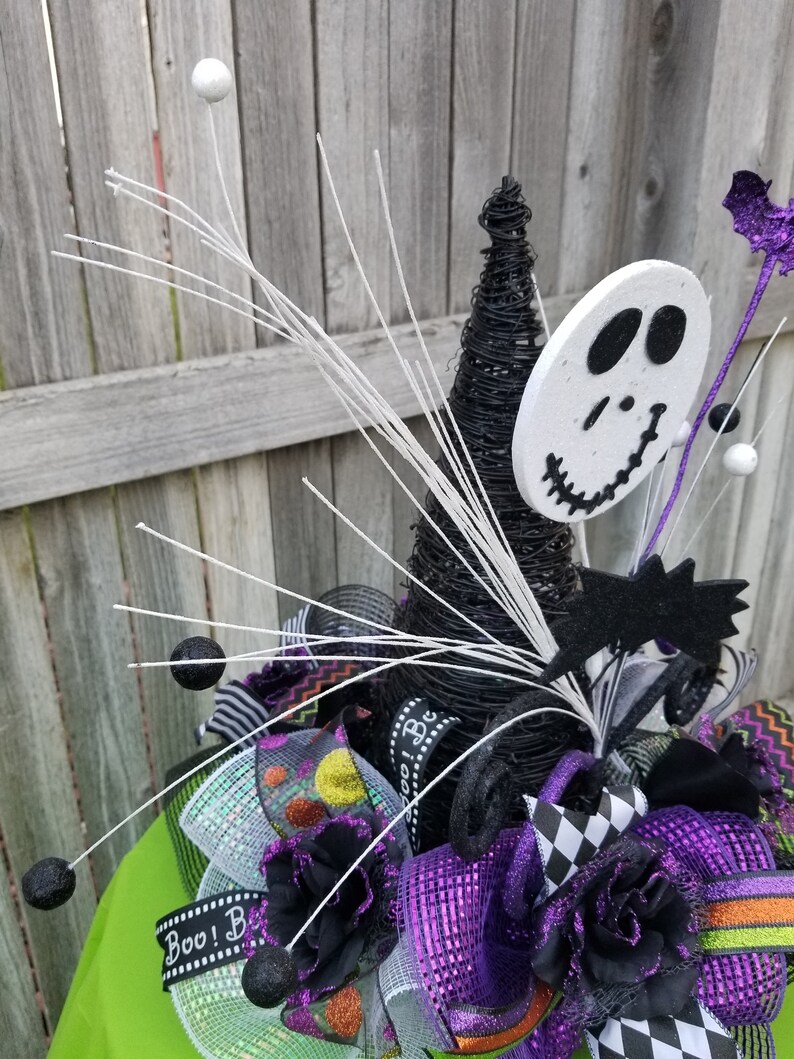 Jack Skellington Halloween Centerpiece Floral Arrangement | Etsy