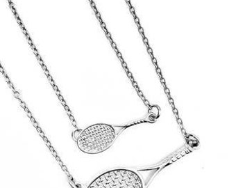 Tennis Racquet Necklace