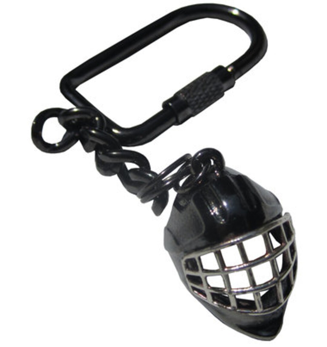 Hockey Goalie Helmet Keychain Etsy