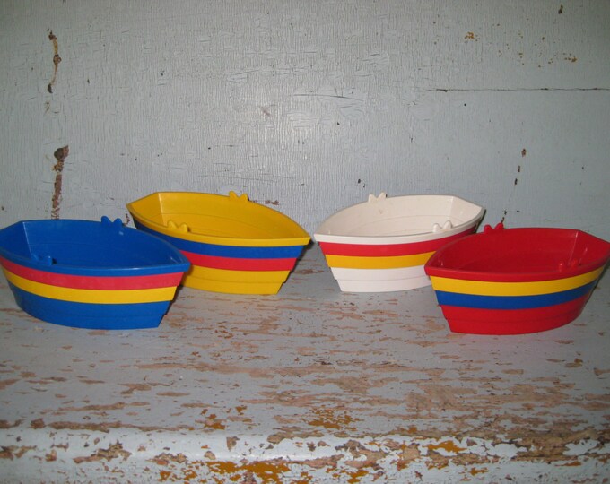 Vintage Avon Down by the Sea Set of 4 Ice Cream Boat Bowls Etsy
