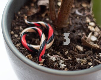 Milk Snake Plant Buddy, House Plant Decoration, Cute Colorful Decor, Polymer Clay, Mini Animal, Adopt a Pet, Plant Marker, Trinket