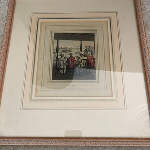 Original Anglo Indian Print From Charles Doyleys Drawings. Elephant Fight