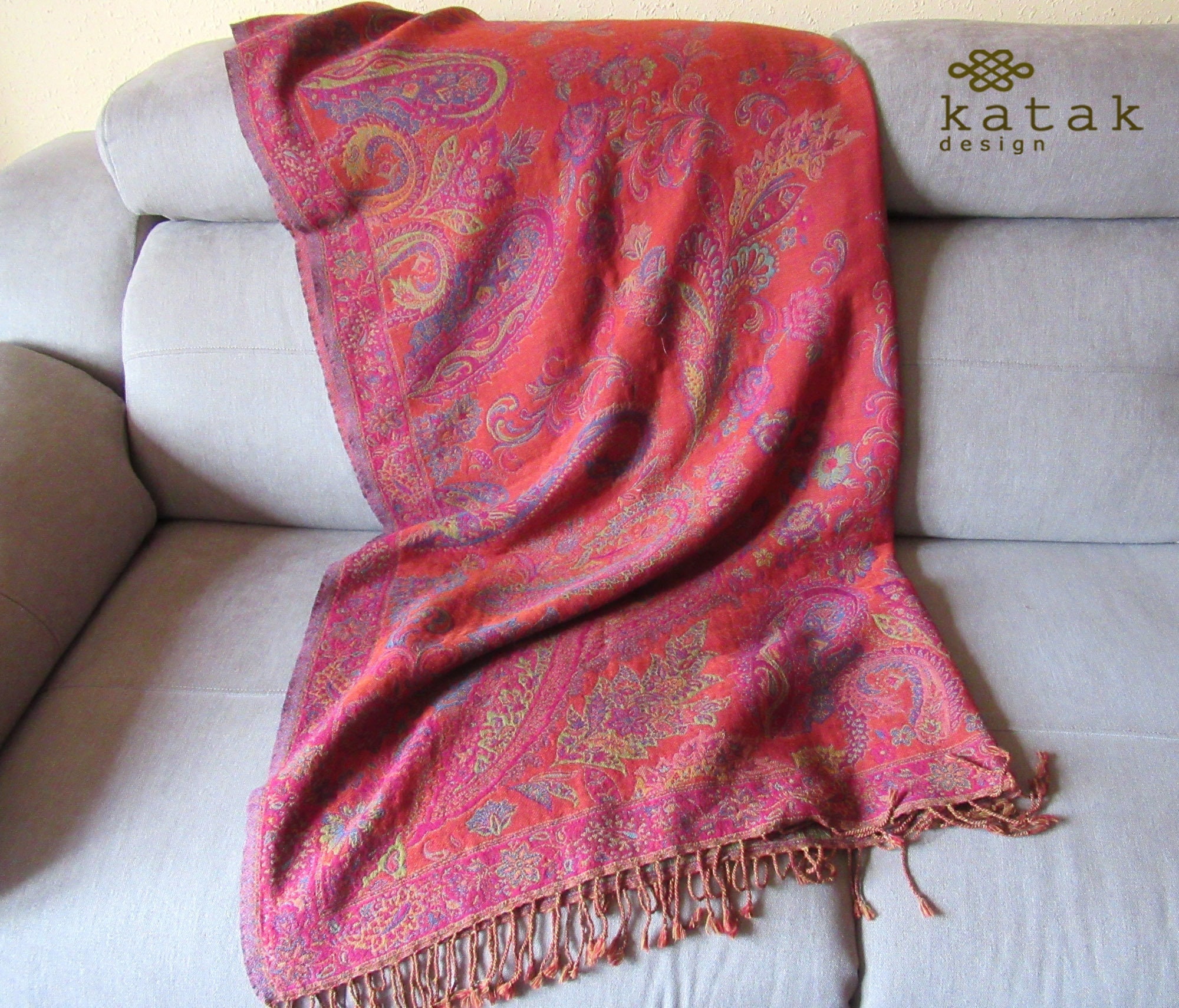 pura lana india manta pie de cama manta reversible - Etsy España