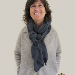 Wool cashmere shawl, solid and neutral color stole cashmere