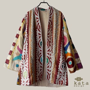Indian ethnic jacket women, patchwork lively handmade jacket, boho short coat, ethnic embroidered jacket, bohemian coat, lively jacket