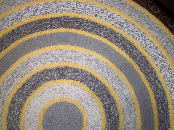Grand Rond Gris Et Jaune Tapis Au Crochet Style Scandinave Ronde Tapis Décoration Tapis Tour De Tapis Au Crochet Pour Salon 5