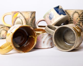 Pair of Stoneware espresso cups