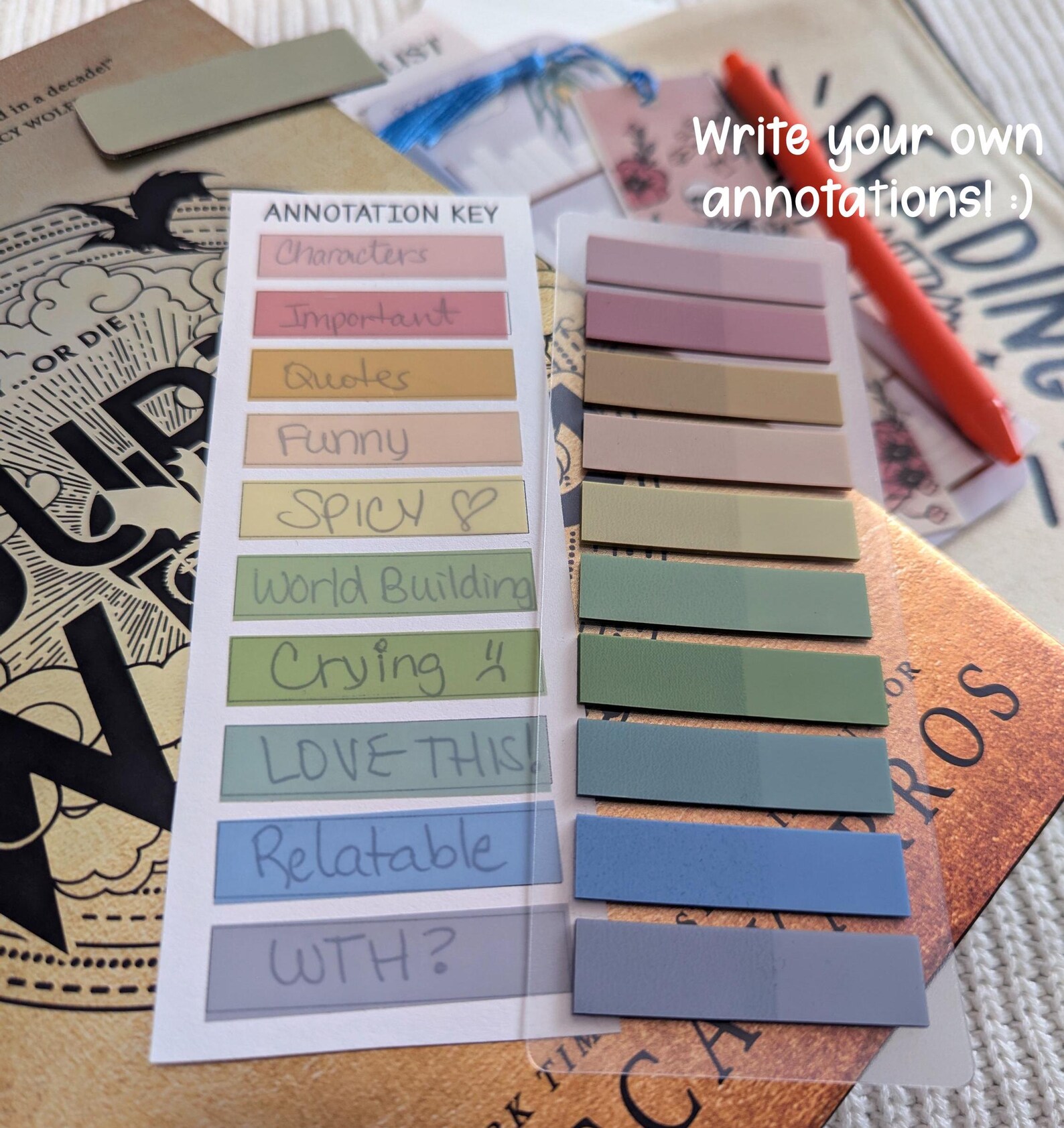 Book Annotation Kit for Book Lovers Annotation Supply Kit for Book ...