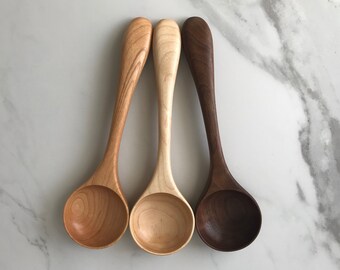 Wooden Spoons hand carved from Plum Wood Kitchen Utensils Large Spoon OOAK 133-136