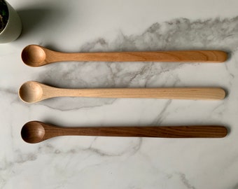 Wooden Spoons hand carved from Plum Wood Kitchen Utensils Large Spoon OOAK 133-136