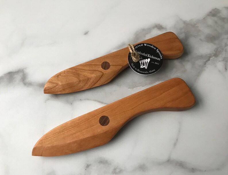 Small Handcrafted Wooden Spreader Set Small Cheese Spreaders Etsy