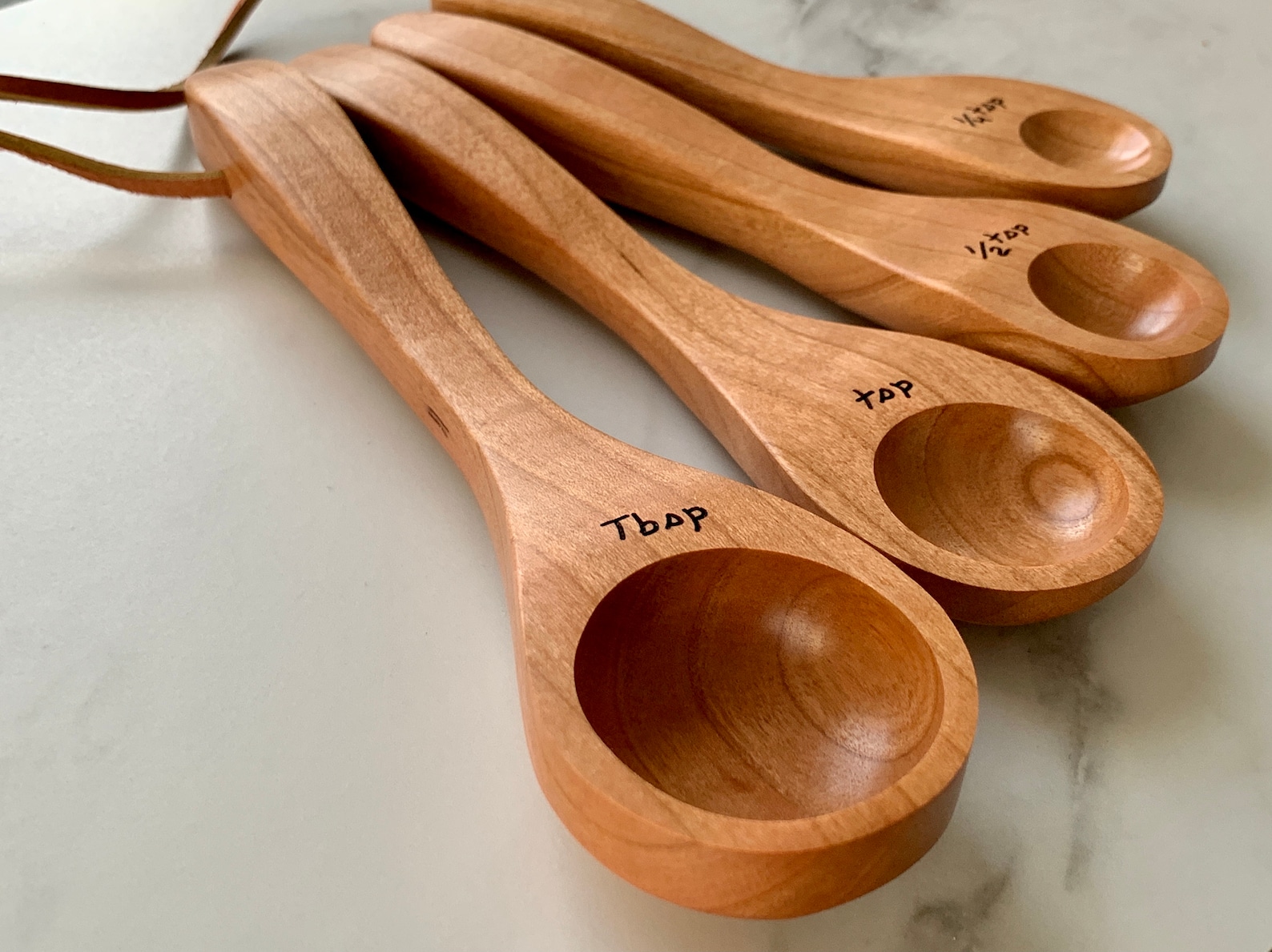 Wooden Measuring Spoon Set Handcrafted in Maine USA Etsy