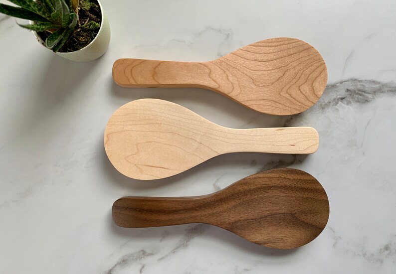 Japanese Shamoji Handmade Wooden Rice Paddle Spatula Etsy