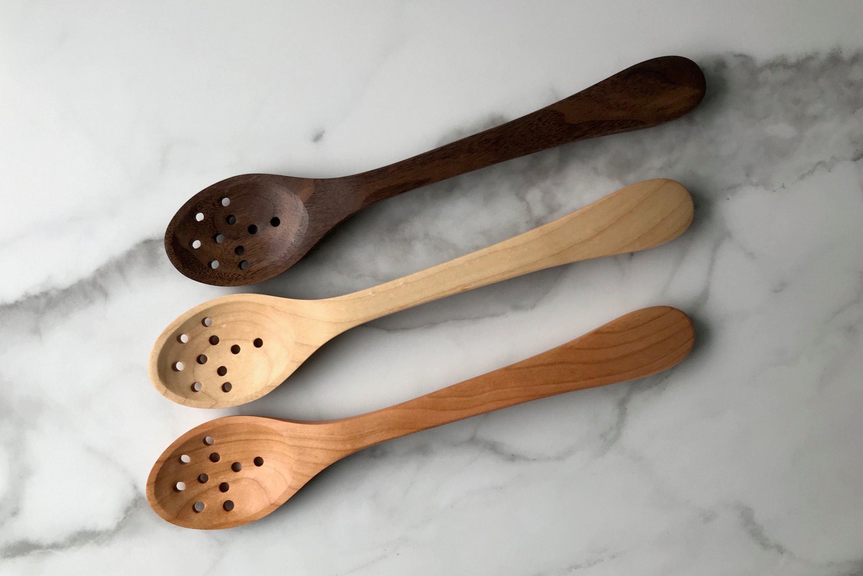 11 Inch Designer Wooden Colander Spoon Made in Maine Etsy