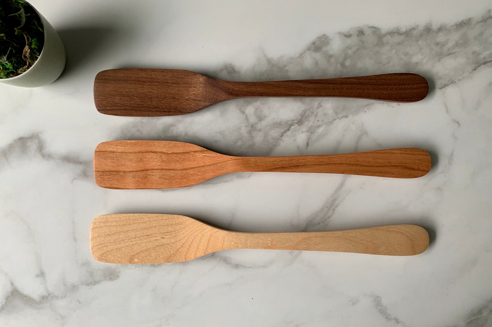 The Skinny Mini Wood Spatula Made in Maine Etsy