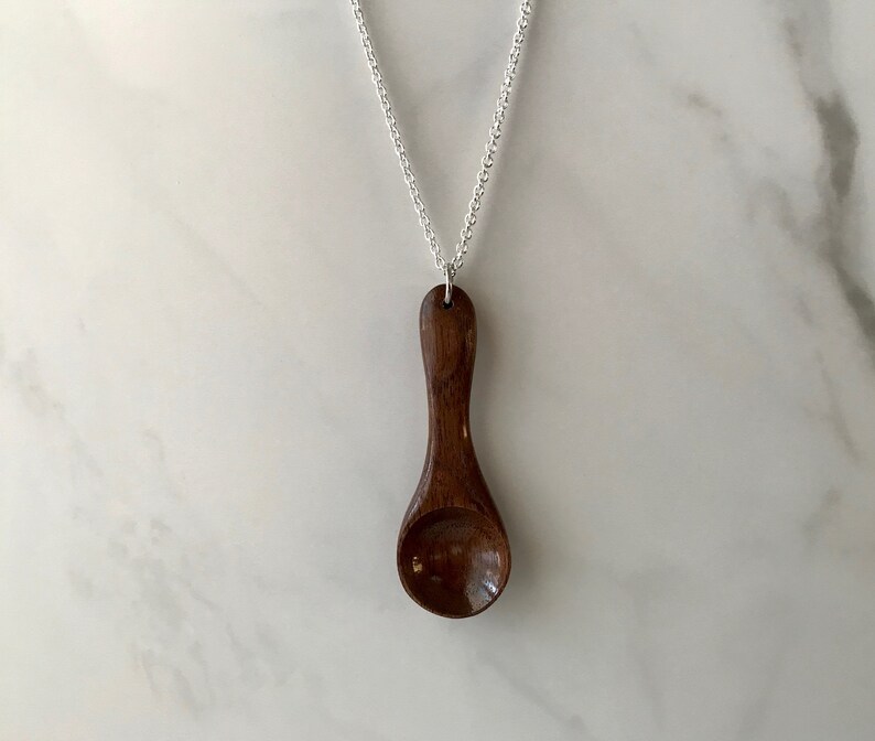 Mini Wood Spoon Pendant Spoon Necklace Spoon Jewelry Made Etsy