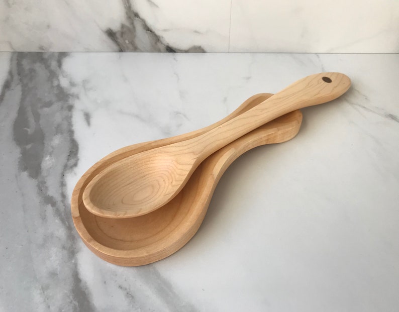 Spoon Rest With Modern 11 Inch Spoon Gift Set Etsy