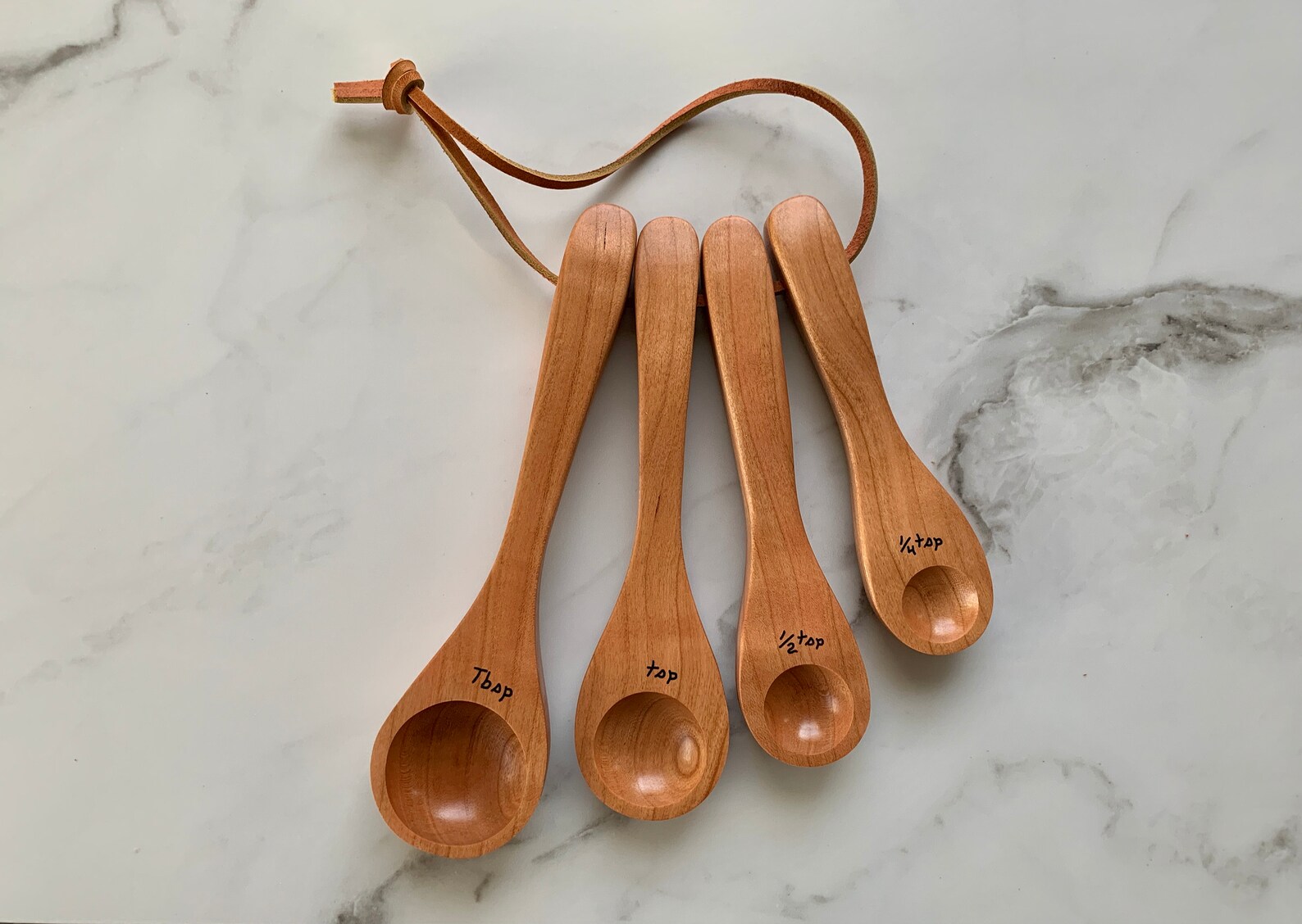 Wooden Measuring Spoon Set Handcrafted in Maine USA Etsy