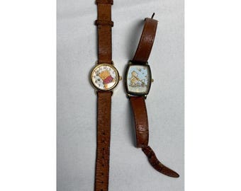 Vintage Winnie the Pooh Watches ~ Untested ~ Need batteries ~ Lot of 2