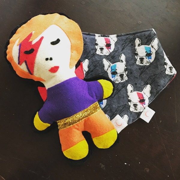 David Bowie  plush toy + bandana