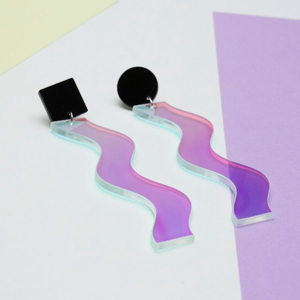 Iridescent Wave earrings