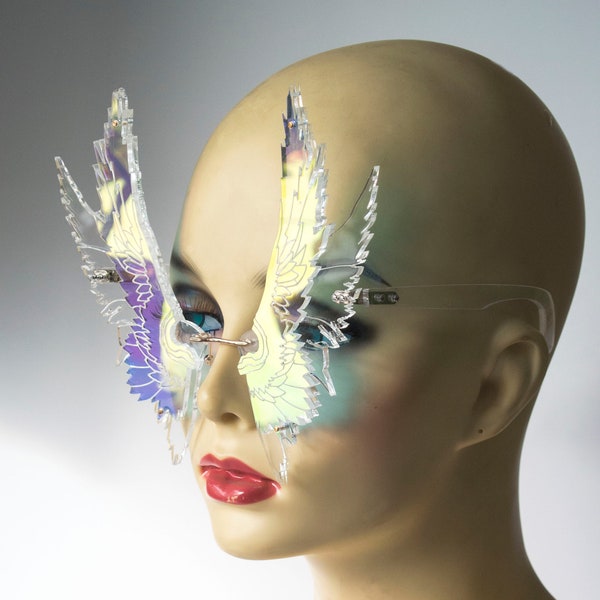 Iridescent Angel Wing Glasses