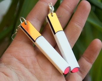 Cigarette Pack Earrings