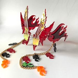 Red phoenix glasses