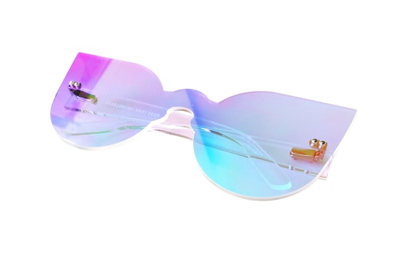 clear iridescent sunglasses